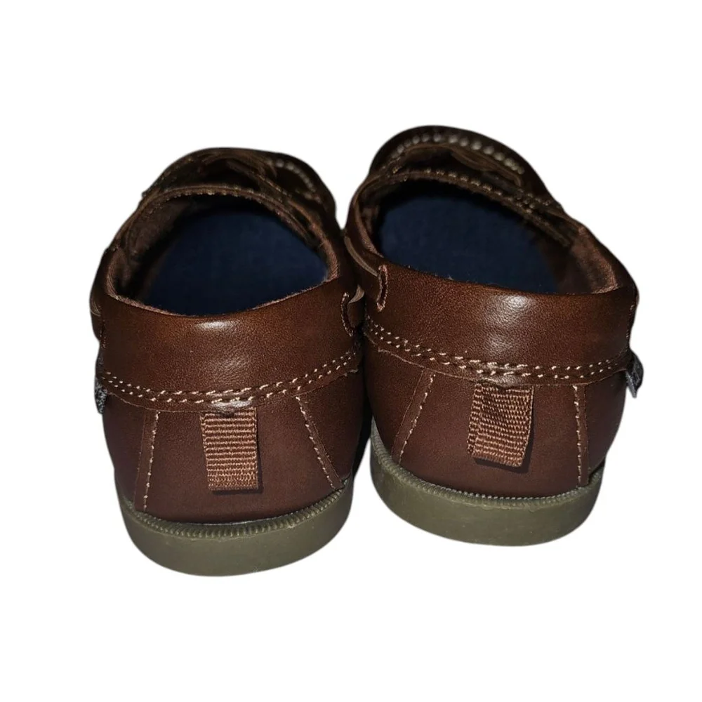 Carter’s Toddler Boys Boat Shoes Size 12 Brown Slip-On Casual Classic Style